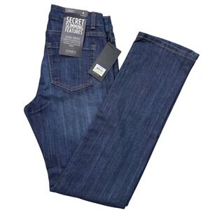 Jones New York Classic Stretch Jeans Lexington Straight Dark Wash 4 NWT